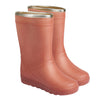 De thermoboots zijn gevoerd met wol aan de binnenzijde. De regenlaarzen zijn van ENFANT en rose glitter van kleur.