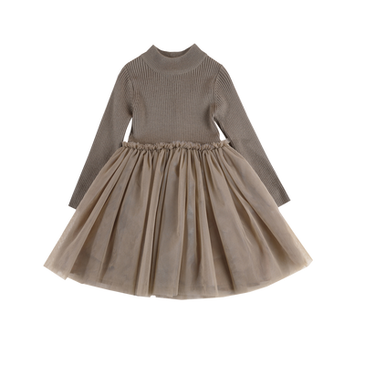 Lotus dress taupe