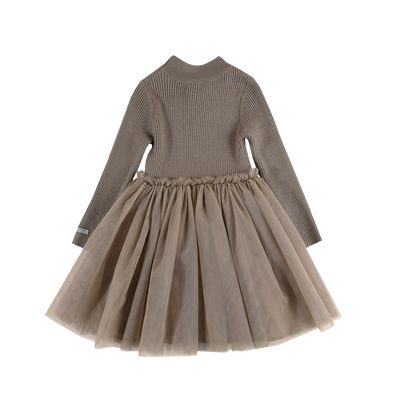 Lotus dress taupe